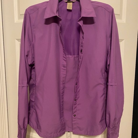 Duluth Women's Water Replent Activeware Shirt Sz. L Snap Closure with Pockets - Picture 3 of 16